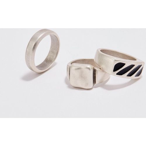 Pack De 3 Anillos Sello Básicos - boohoo - Modalova