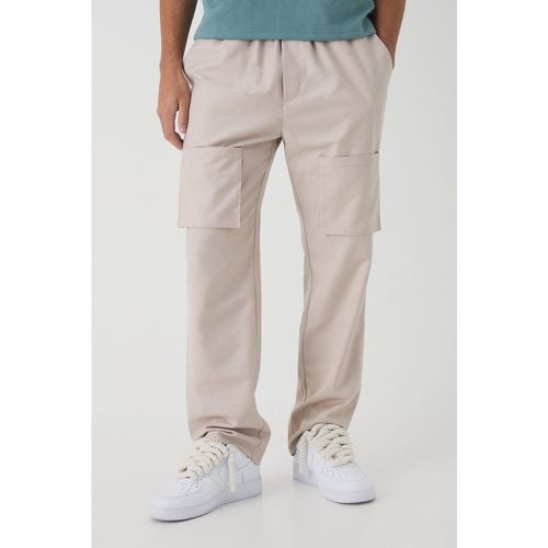 Pantalón Cargo Elástico Elegante De Pernera Recta - boohoo - Modalova