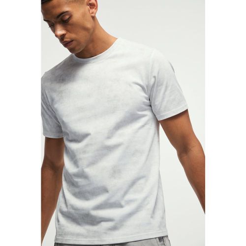 T-shirt in lavaggio Slim Fit con trama - boohoo - Modalova