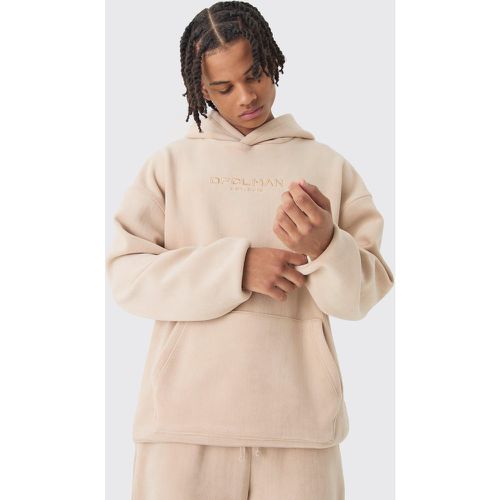 Sudadera Oversize De Forro Polar Con Caída En Los Hombros Y Capucha - boohoo - Modalova