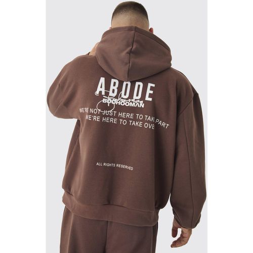 Felpa squadrata oversize ABODE con cappuccio - boohoo - Modalova