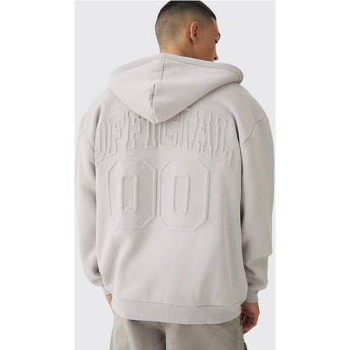 Sudadera Oversize Official Universitaria Con Capucha, Cremallera Y Relieve - boohoo - Modalova