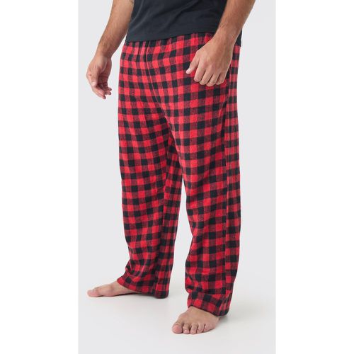 Pantalón Plus Para Estar En Casa Con Estampado De Cuadros Cardados - boohoo - Modalova