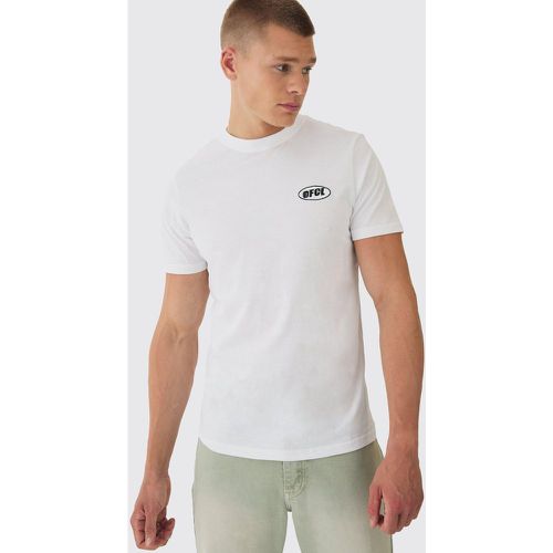 T-shirt Slim Fit Ofcl con ricamo sul petto - boohoo - Modalova