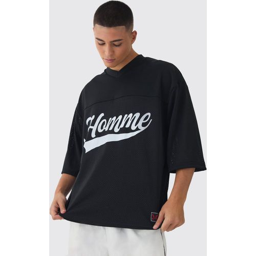 Top Oversize Homme De Malla Gruesa Estilo Hockey - boohoo - Modalova