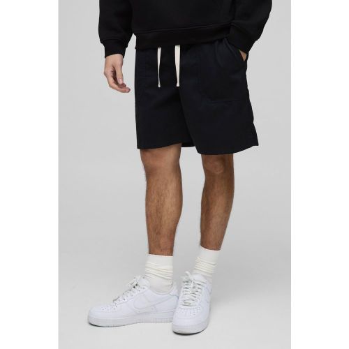 Pantaloncini extra comodi elasticizzati in twill con spacco sul fondo - boohoo - Modalova