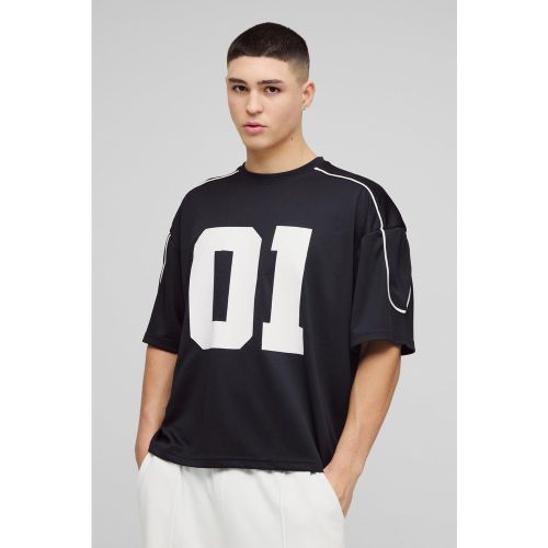 Camiseta Oversize Recta Universitaria De Manga Corta - boohoo - Modalova