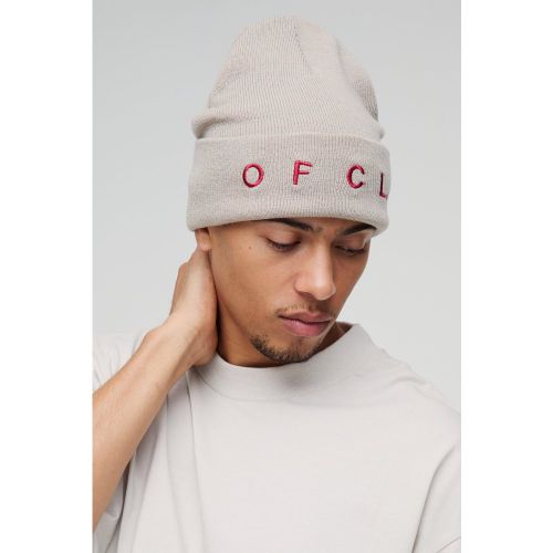 Gorro Con Estampado Ofcl, Cream - boohoo - Modalova