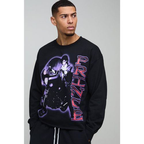 Sudadera Oversize Con Estampado De Prince Y Filo Sin Acabar - boohoo - Modalova