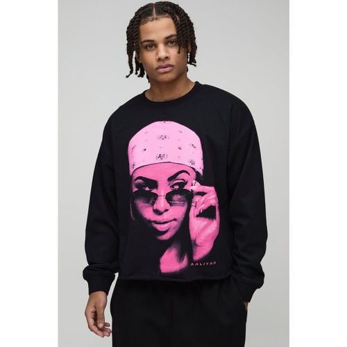 Sudadera Oversize Con Estampado De Aaliyah En El Filo Sin Acabar - boohoo - Modalova