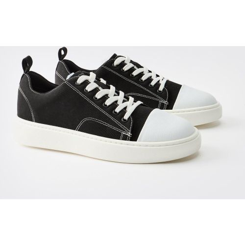 Zapatillas Deportivas De Lona Con Costuras En Contraste - boohoo - Modalova