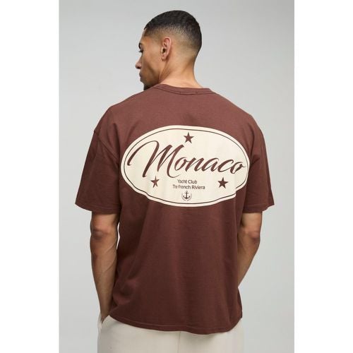 T-shirt oversize con stampa Monaco - boohoo - Modalova