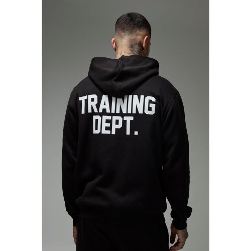 Sudadera Tall Man Active Training Dept Con Capucha Y Cremallera - boohoo - Modalova