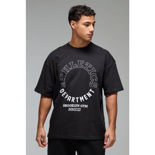 Camiseta Man Active Oversize Con Estampado Athletics Department - boohoo - Modalova