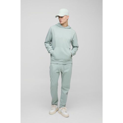 Conjunto Básico Ligero De Pantalón Deportivo Ajustado Y Sudadera Con Capucha - boohoo - Modalova