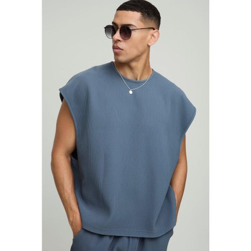 Top Sin Mangas Oversize Recto Plisado Con Mangas Casquillo - boohoo - Modalova