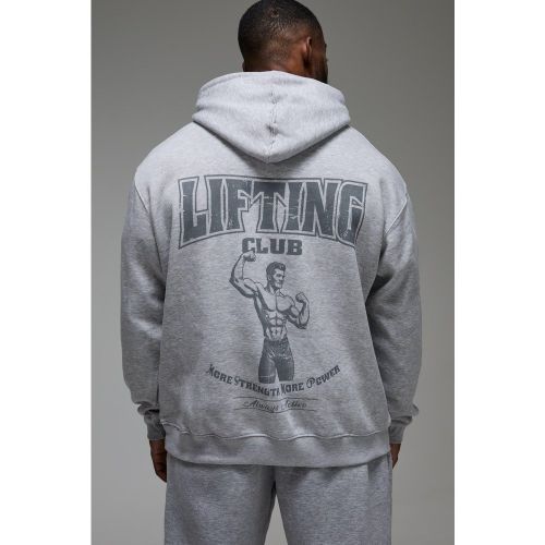 Sudadera Man Active Oversize Con Capucha Y Estampado Gráfico Lifting Club - boohoo - Modalova