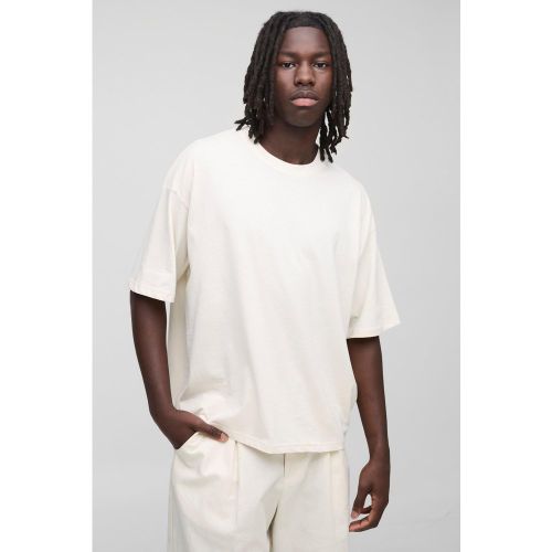 Camiseta Básica Oversize Recta Con Cuello De Caja - boohoo - Modalova