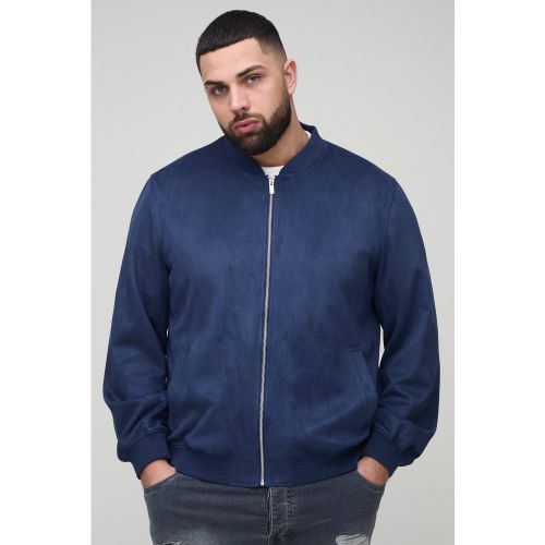 Chaqueta Plus Bomber Regular De Ante Sintético - boohoo - Modalova