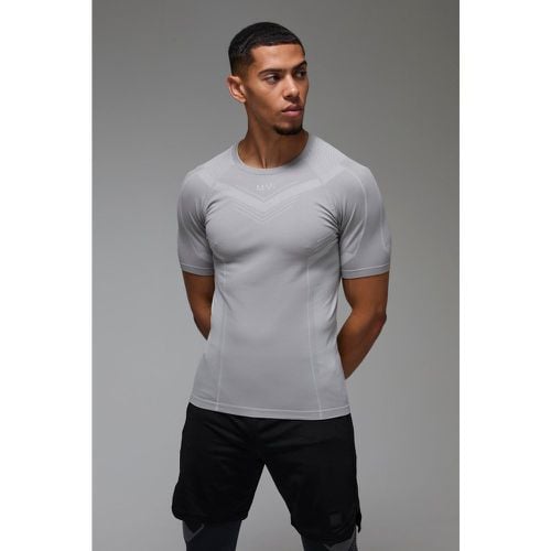 Camiseta Man Active Sin Costuras Ajustada Al Músculo Perforada - boohoo - Modalova