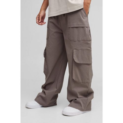 Pantalón Cargo Bombacho De Bengalina - boohoo - Modalova