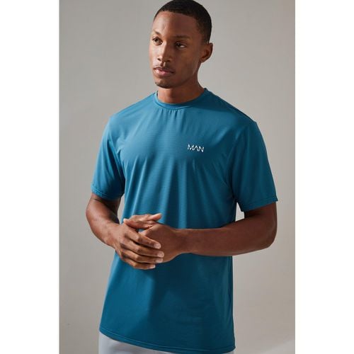 Camiseta Man Active Con Estampado De Cuadrícula - boohoo - Modalova