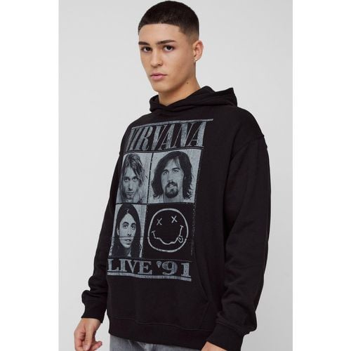 Sudadera Oversize Con Capucha Y Estampado De Nirvana - boohoo - Modalova