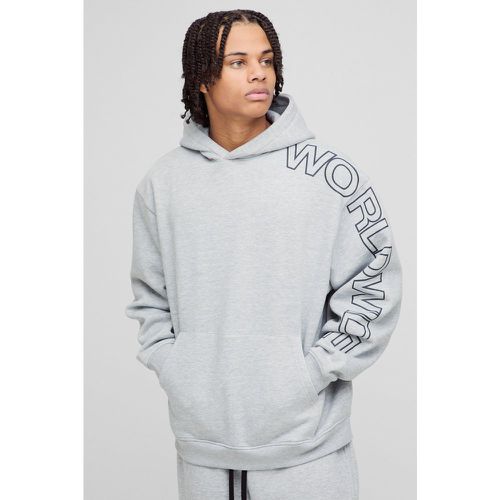 Sudadera Oversize Worldwide Con Capucha - boohoo - Modalova