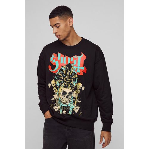 Sudadera Oversize Con Estampado De Ghost Band - boohoo - Modalova