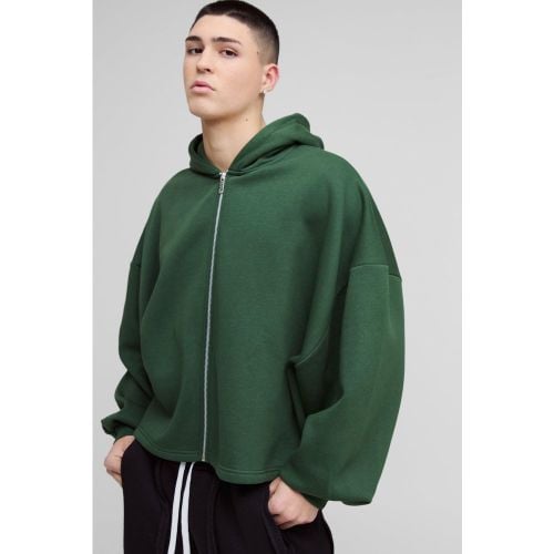 Sudadera Súper Oversize Recta Con Capucha Y Cremallera - boohoo - Modalova