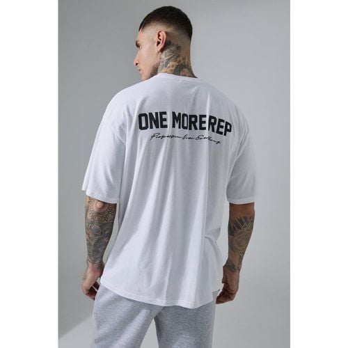 Camiseta Tall Man Active Oversize Con Estampado One More Rep - boohoo - Modalova