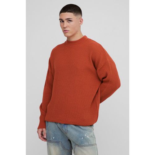 Jersey Holgado De Punto Gofre Con Cuello Extendido Y Caída En Los Hombros - boohoo - Modalova