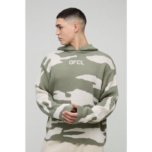 Sudadera Oversize Ofcl De Camuflaje Con Capucha Y Filo Sin Acabar - boohoo - Modalova