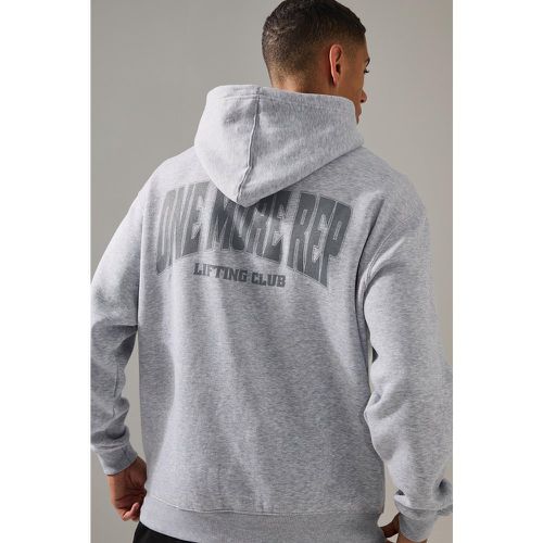 Sudadera Man Active Oversize Con Capucha Y Estampado One More Rep - boohoo - Modalova