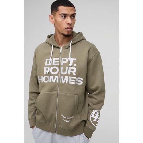 Oversized Dept Homme Rope Drawcord Hoodie - boohoo - Modalova