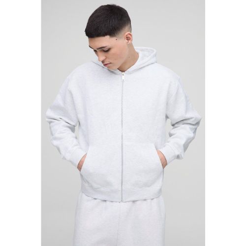 Sudadera Oversize Recta Con Capucha Y Cremallera De 330G/M² - boohoo - Modalova