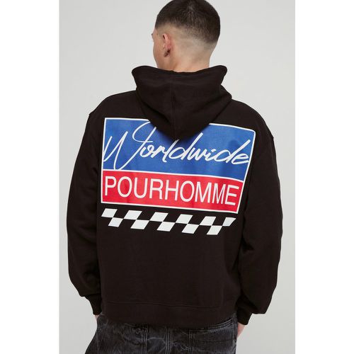 Sudadera Recta Worldwide Con Capucha Y Estampado Gráfico De Motociclismo - boohoo - Modalova