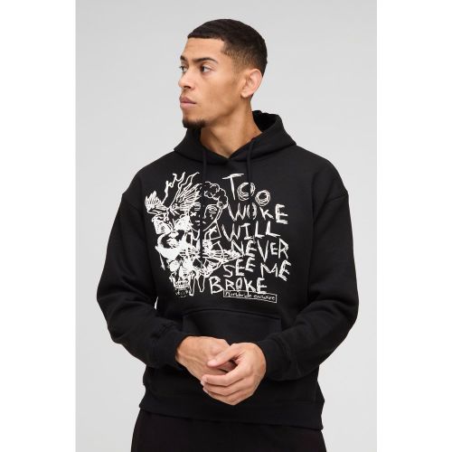 Sudadera Con Capucha Y Estampado Gráfico Stay True - boohoo - Modalova