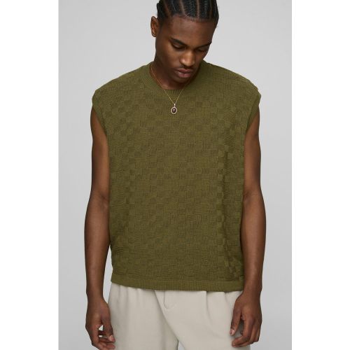 Top Sin Mangas Oversize Texturizado De Punto - boohoo - Modalova
