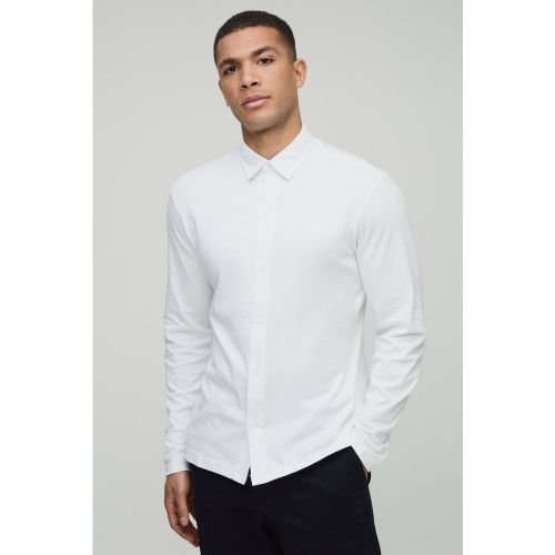 Camisa Ajustada De Manga Larga Y Tela Jersey - boohoo - Modalova