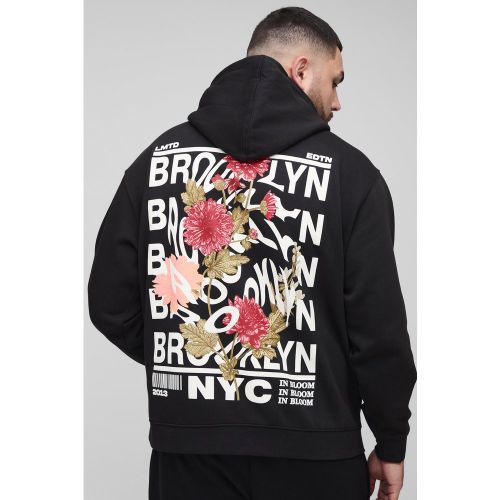 Sudadera Plus Oversize Con Capucha Y Estampado Gráfico De Brooklyn - boohoo - Modalova