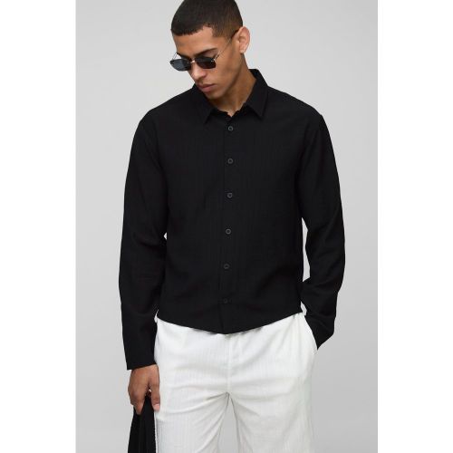 Camisa De Manga Larga Súper Oversize De Algodón Fruncida - boohoo - Modalova