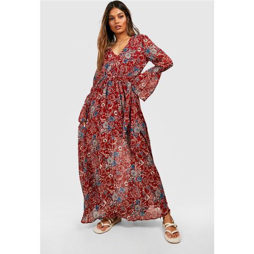 Vestido Maxi Bohemio Con Atadura - boohoo - Modalova