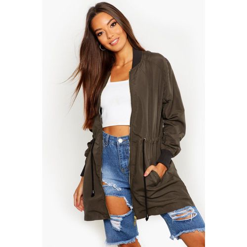 Chaqueta Bomber De Corte Largo - boohoo - Modalova