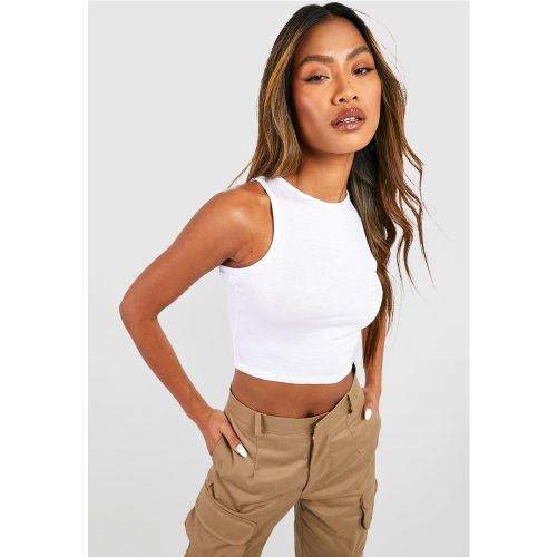 Crop top Basic con scollo a vogatore - boohoo - Modalova