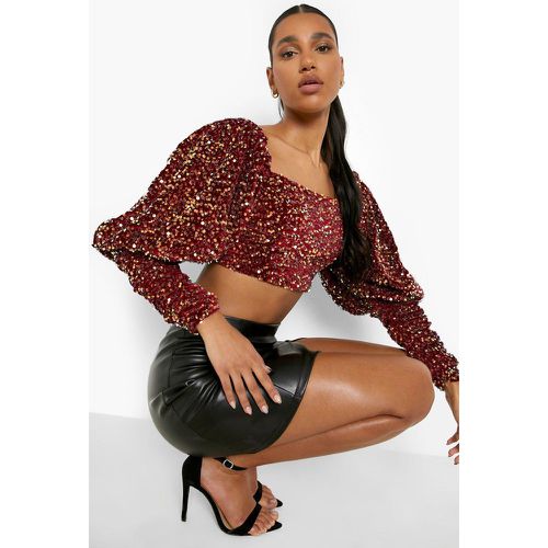 Top a fascia con spalline e strass - boohoo - Modalova