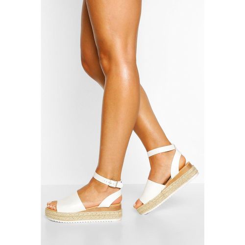 Espadrillas in due parti con zeppa - boohoo - Modalova