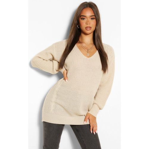 Pullover oversize con scollo a V - boohoo - Modalova