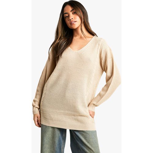 Pullover oversize con scollo a V - boohoo - Modalova