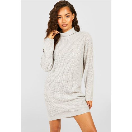 Vestido Jersey De Punto Inglés Y Cuello Vuelto - boohoo - Modalova